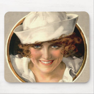 Menina Mousepad do marinheiro do vintage
