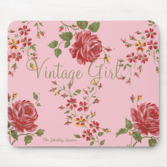 Menina Mousepad do vintage (Frente)