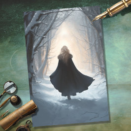 Menina na Floresta 5 - Papel de Decoupage