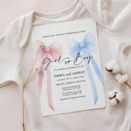 Menina ou Arco Menino Revelar Convite