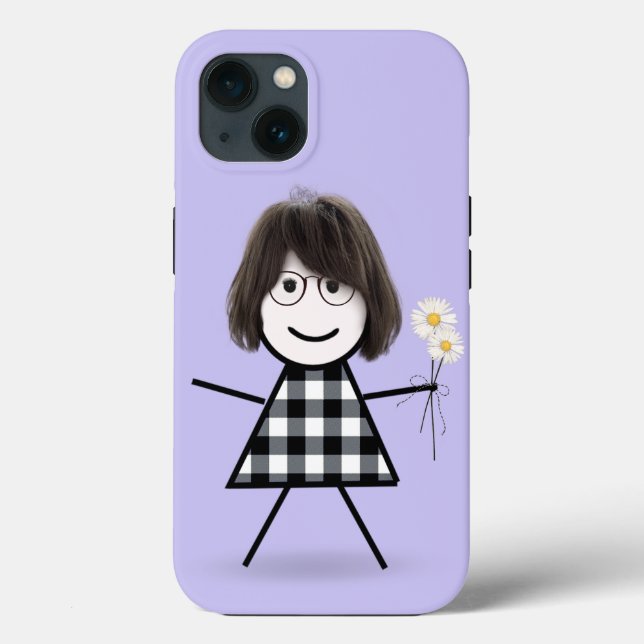 Menina Palito com Margaridas  (Verso)