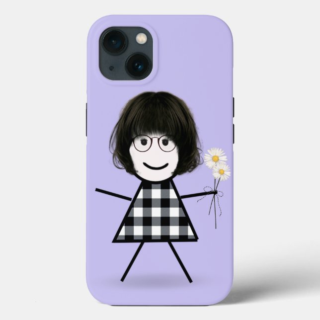 Menina Palito com Margaridas  (Verso)