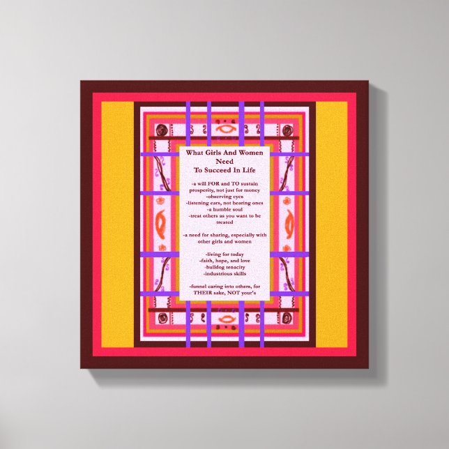 Menina Poder O Que As Mulheres Precisam De canvas  (Frente)