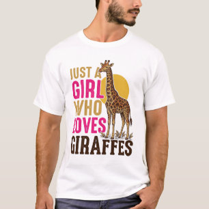 Menina Que Ama Girafas Camisa Vintage de Girafa De