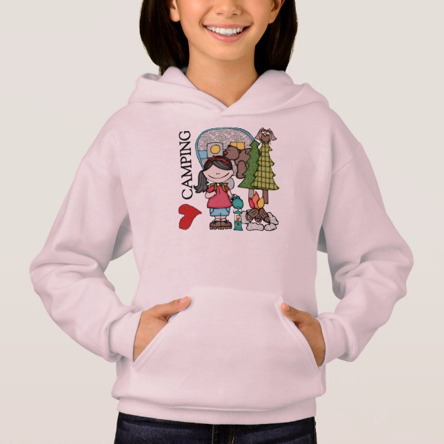 Menina que do cabelo preto eu amo acampar (Frente)