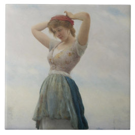 Menina Relaxando na Praia