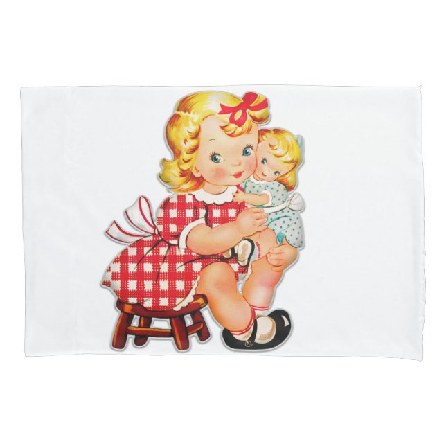 Menina retro vintage boneca criança (Frente)