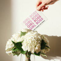 Menina Rosa Moderna Chefe Melhor Presente