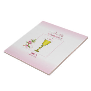 Menina Rosa Primeira Comunhão Sagrada, Chalice, A