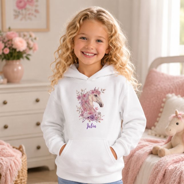 Menina Rosa Roxo Fofo Pônei Personalizado (Criador carregado)