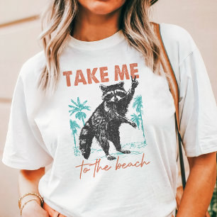 Menina Selvagem Verão Beach Raccoon