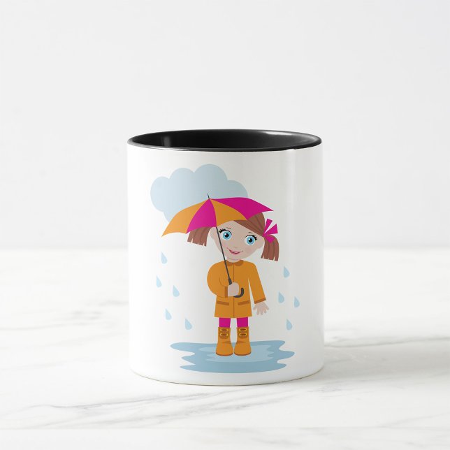 Menina Sob Uma Caneca De Guarda-Chuva (Criador carregado)