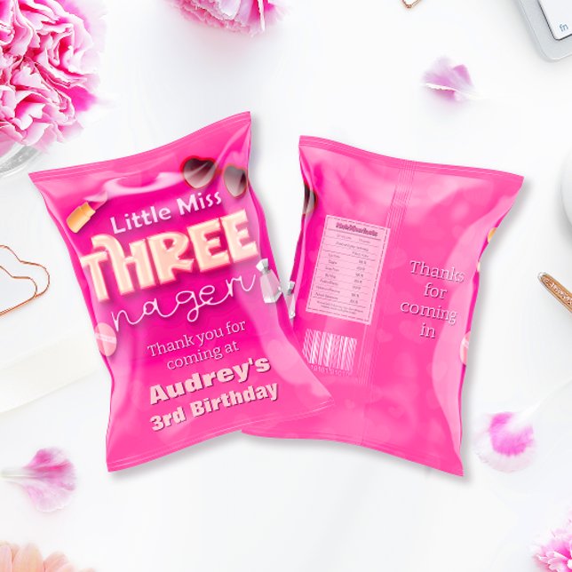 Menina Threenager - Arrastão de 3° chip (Little Miss Threenager - Girl 3rd Chip Bag Wrapper)