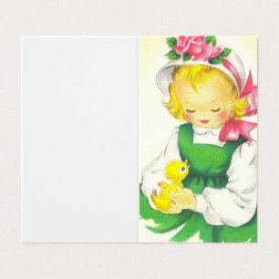 Menina Vintage Retro Fofo