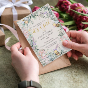 Menina Woodland - Animais Fofos - Convite Para Chá