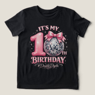 Meninas 10º Aniversário Bola de Discoteca Rosa Díg