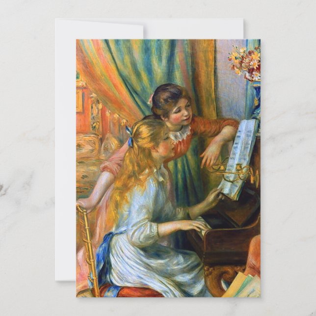Meninas ao Piano por Pierre Renoir (Frente)