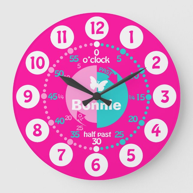 Meninas aprendem a dizer relógio de nome do aqua r (Frente)