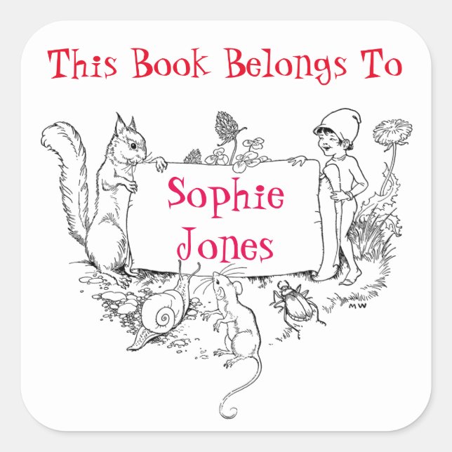 Meninas Bookplate. Este Livro Pertence À Etiqueta  (Frente)