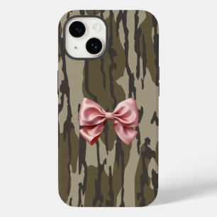 Meninas Camo Laço Rosa Camuflagem Fundo