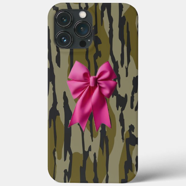 Meninas Camo Laço Rosa Camuflagem Fundo (Verso)