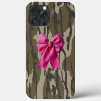 Meninas Camo Laço Rosa Camuflagem Fundo
