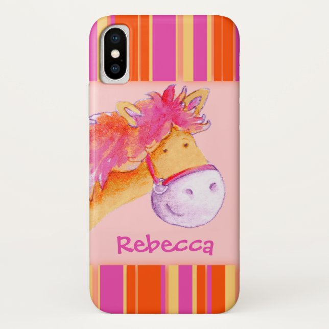 Meninas chamadas capas de iphone rosa pônei (Verso)