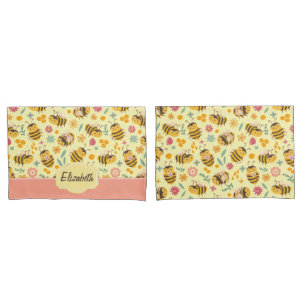 Meninas Cute Bumble Bee Primavera Floral Patteral