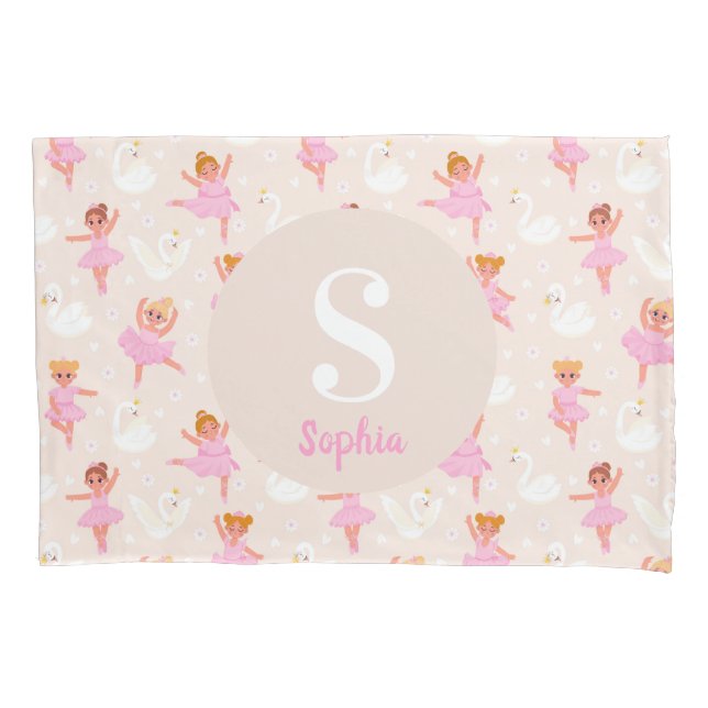 Meninas Cute Pink Ballerina Personalizadas Criança (Frente)