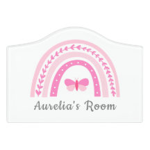 Meninas Cute Pink Boho Arco-íris e Nomes Crianças