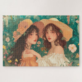 Meninas da Festa no Jardim Quebra-Cabeça