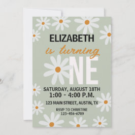 Meninas Daisy Primeiro Convite de Aniversário