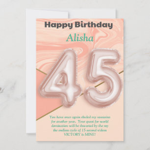 Meninas de 45 anos Feliz Cartão de Aniversário