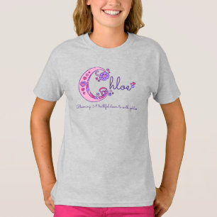 Meninas de chloe Nome C significado camisa monográ