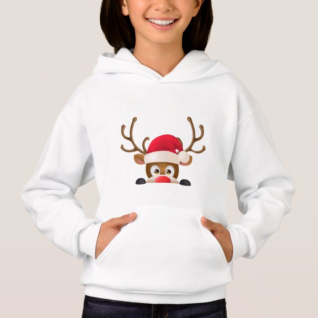 Meninas de Natal Pullover Hoodie (Frente)
