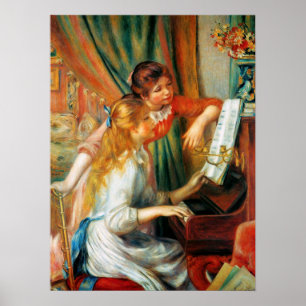 Meninas de Renoir no poster do piano