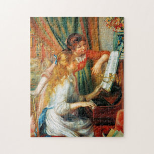 Meninas de Renoir no quebra-cabeça do piano