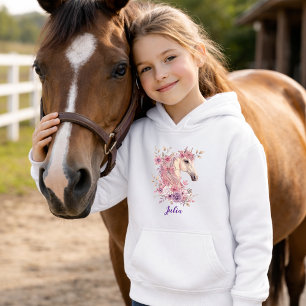 Meninas Lindos Cavalos Floral Pastel Cavalo