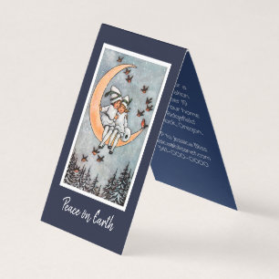 Meninas no convite de ChristmasHoliday da lua