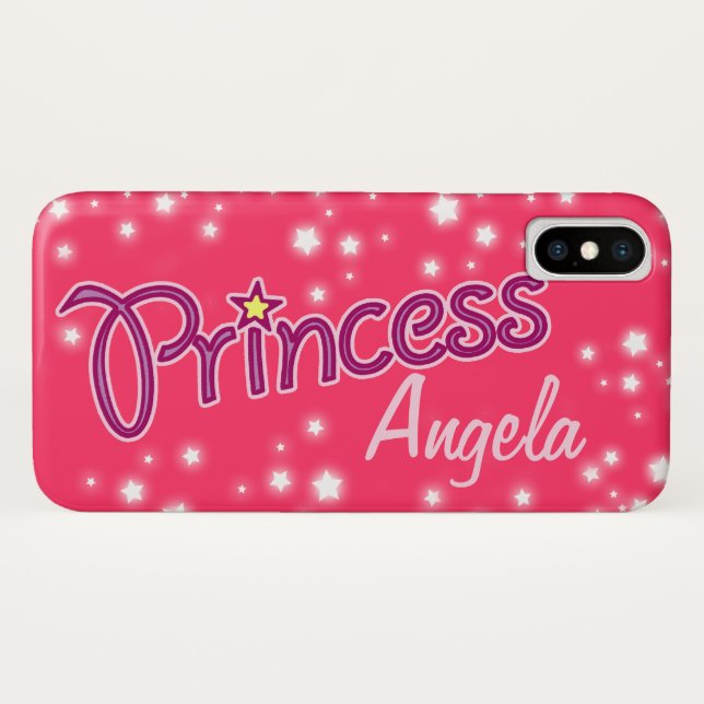 Meninas nomeadas capas de iphone gráfica princesa (Verso (Horizontal))