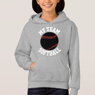 Meninas pretas & camisola branca do softball de