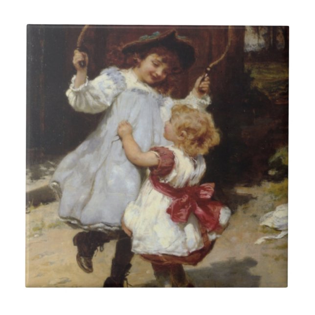 Meninas pulando com corda pulando (Frente)