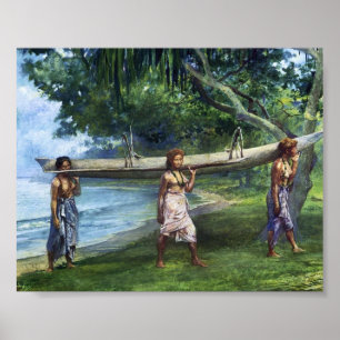 "Meninas que levam um impressão de John LaFarge d