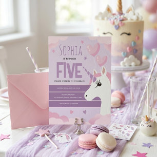 Meninas Unicórnio Roxo Fofo Aniversário Infantil