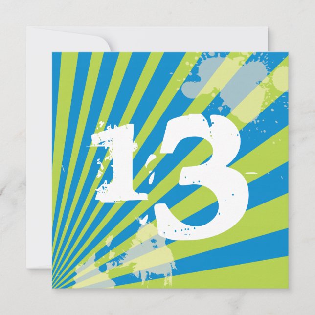 Menino adolescente do convite de aniversário | (Frente)