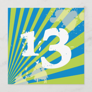 Menino adolescente do convite de aniversário  