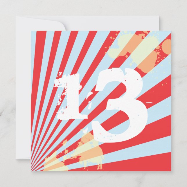 Menino adolescente do convite de aniversário | (Frente)