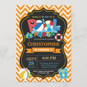 Menino alaranjado do respingo de Splish do convite