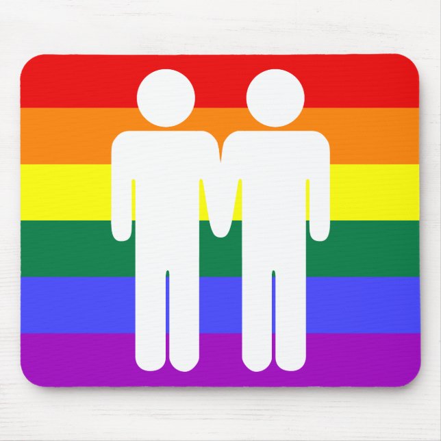 Menino + Arco-íris Mousepad do menino (Frente)