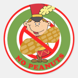 Menino Bateria de Natal Sem Amendoins Adesivos